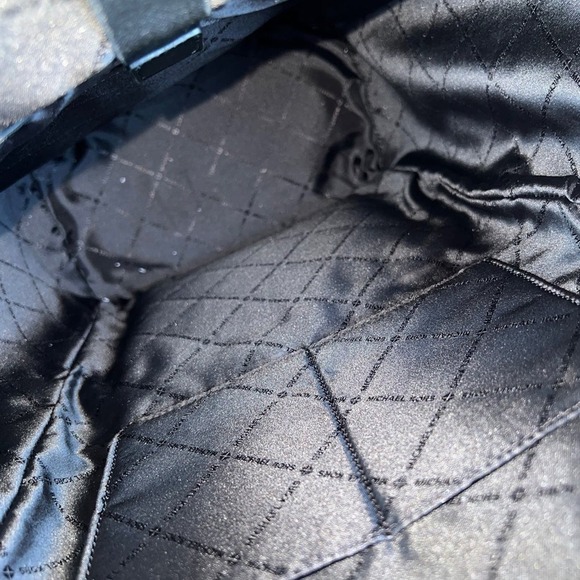 Michael Kors Mens Backpack Cooper Embossed Leather Logo Stripe Backpack Chambray - Picture 10 of 10